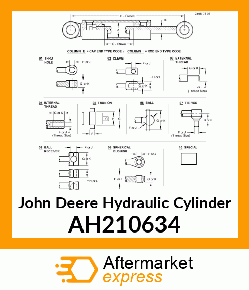 HYDRAULIC CYLINDER, 114.3X50 AH210634