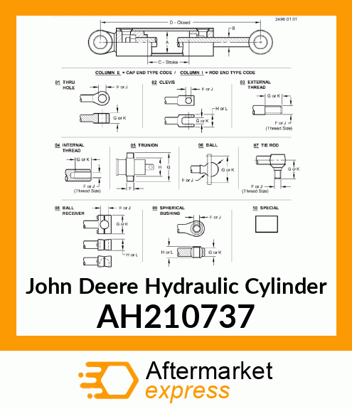 HYDRAULIC CYLINDER, 76.2 X50 AH210737