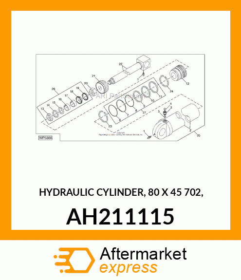 HYDRAULIC CYLINDER, 80 X 45 AH211115