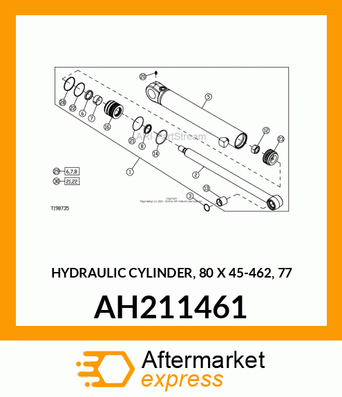HYDRAULIC CYLINDER, 80 X 45 AH211461