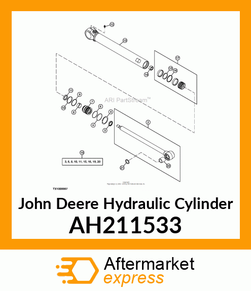 HYDRAULIC CYLINDER, 56 X 32 AH211533