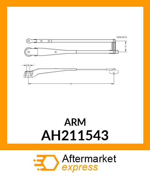 WINDSHIELD WIPER,MAIN ARM,IDLER ARM AH211543