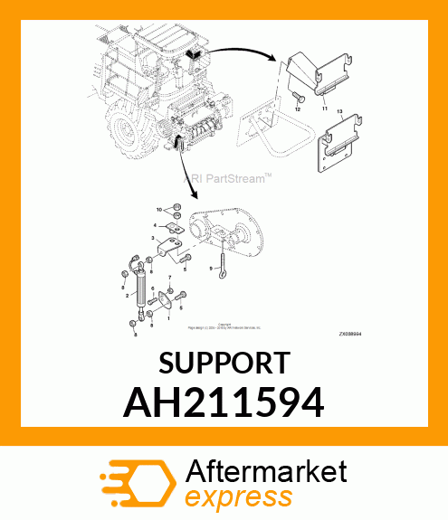 SUPPORT, ASSY, GPS RECEIVER AH211594