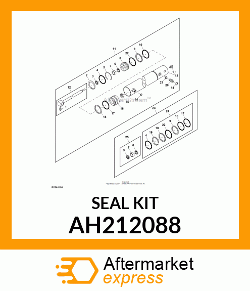 HYDRAULIC CYLINDER KIT, BORE, 63 AH212088