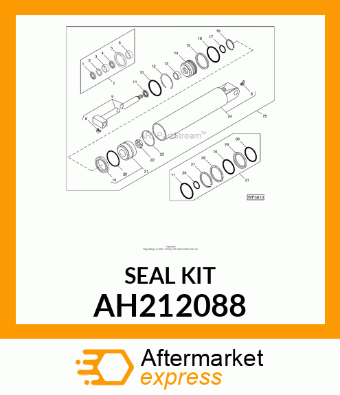 HYDRAULIC CYLINDER KIT, BORE, 63 AH212088