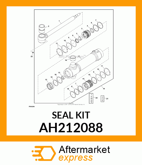 HYDRAULIC CYLINDER KIT, BORE, 63 AH212088