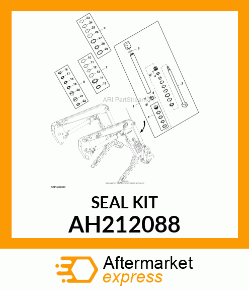 HYDRAULIC CYLINDER KIT, BORE, 63 AH212088