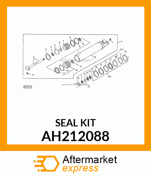 HYDRAULIC CYLINDER KIT, BORE, 63 AH212088