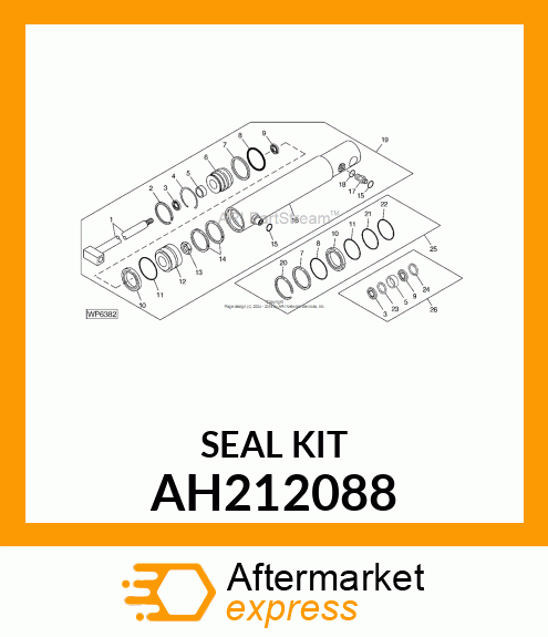 HYDRAULIC CYLINDER KIT, BORE, 63 AH212088