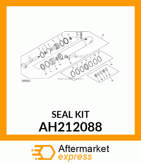 HYDRAULIC CYLINDER KIT, BORE, 63 AH212088