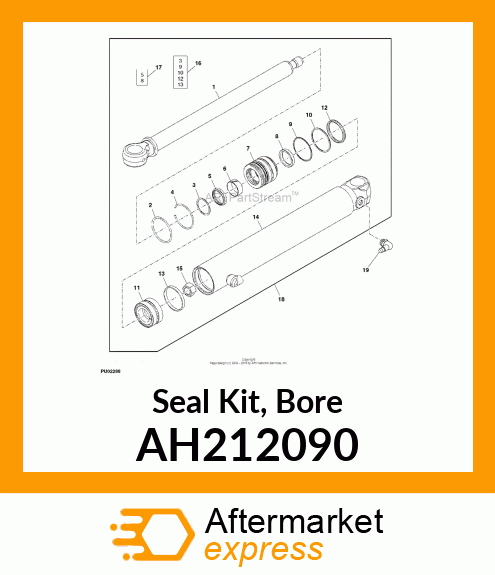 HYDRAULIC CYLINDER KIT, BORE, 70 AH212090