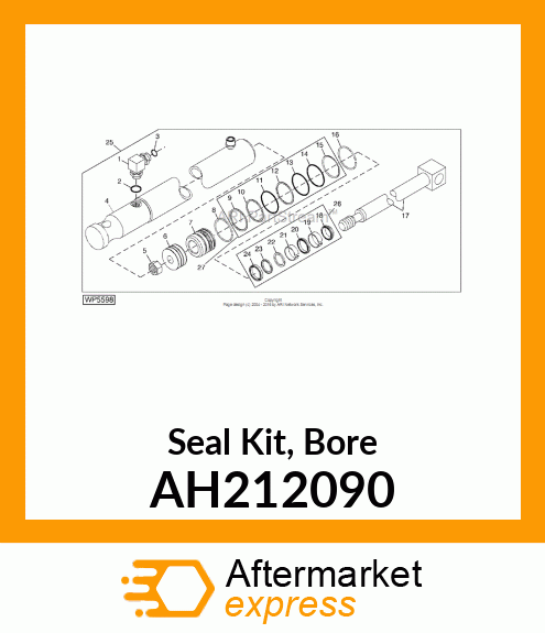 HYDRAULIC CYLINDER KIT, BORE, 70 AH212090