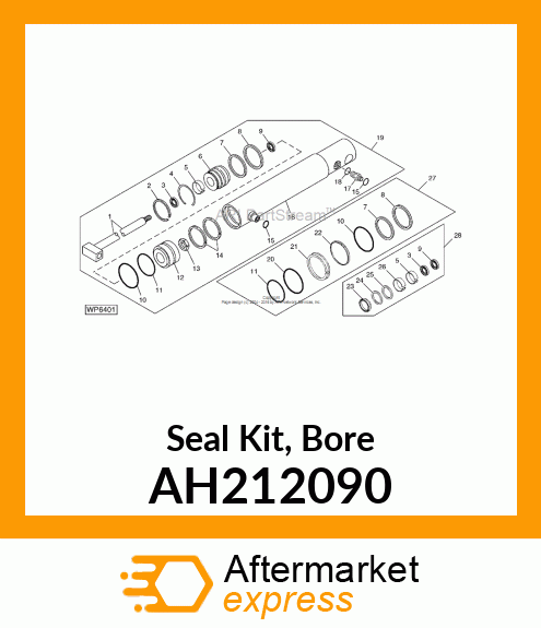 HYDRAULIC CYLINDER KIT, BORE, 70 AH212090