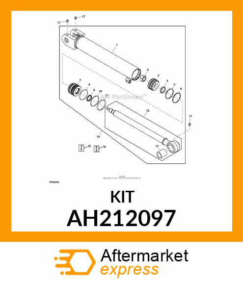 HYDRAULIC CYLINDER KIT, BORE, 90 AH212097