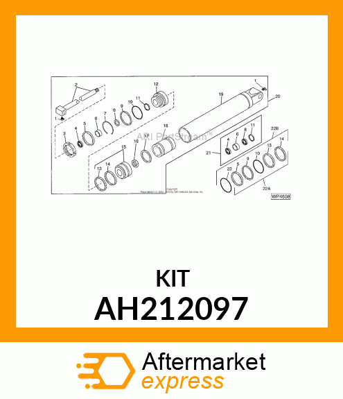 HYDRAULIC CYLINDER KIT, BORE, 90 AH212097