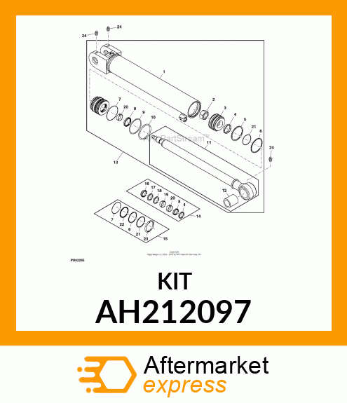 HYDRAULIC CYLINDER KIT, BORE, 90 AH212097