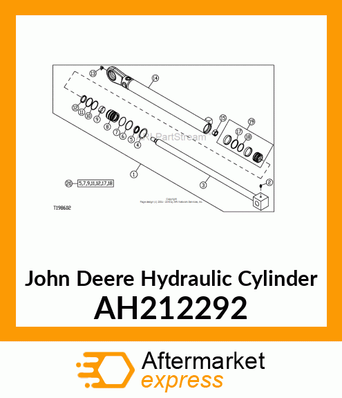 HYDRAULIC CYLINDER, 56X36 AH212292