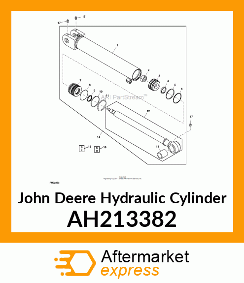 HYDRAULIC CYLINDER, 90 X 45 AH213382