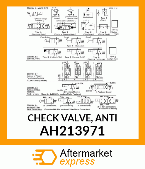 CHECK VALVE, ANTI AH213971