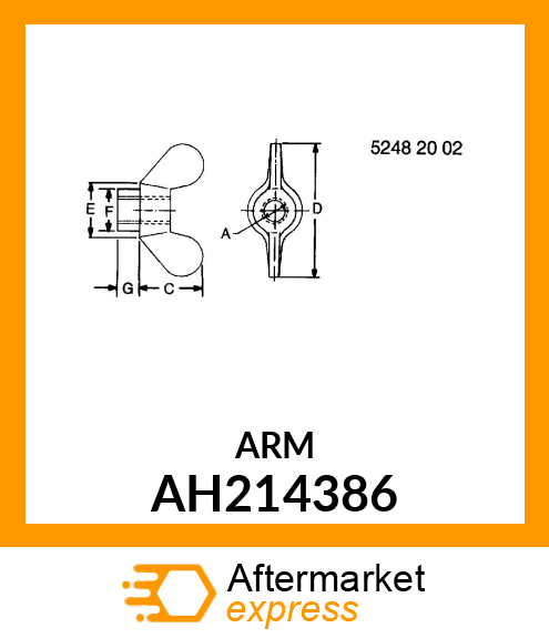 WING NUT, KNIFE BANK AH214386