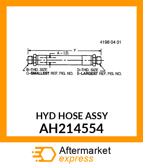 HYD HOSE ASSY AH214554