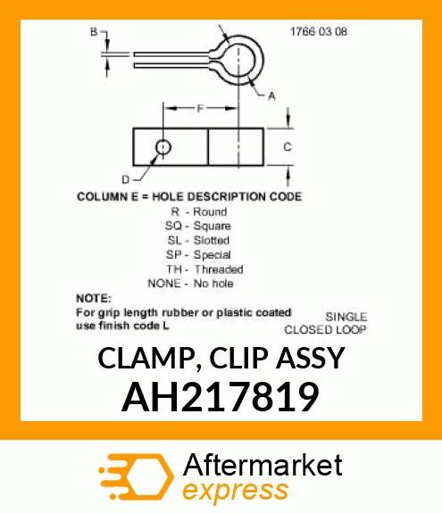 CLAMP, CLIP ASSY AH217819