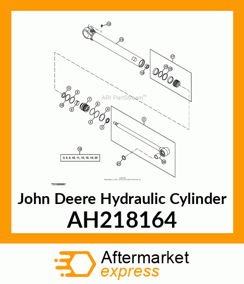 HYDRAULIC CYLINDER, 56 X 32 AH218164