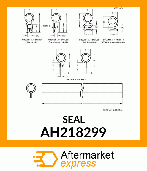 ISOLATOR, SEAL ASSY AH218299