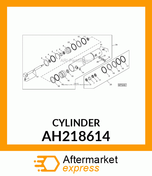 HYDRAULIC CYLINDER, 63 X 36 AH218614