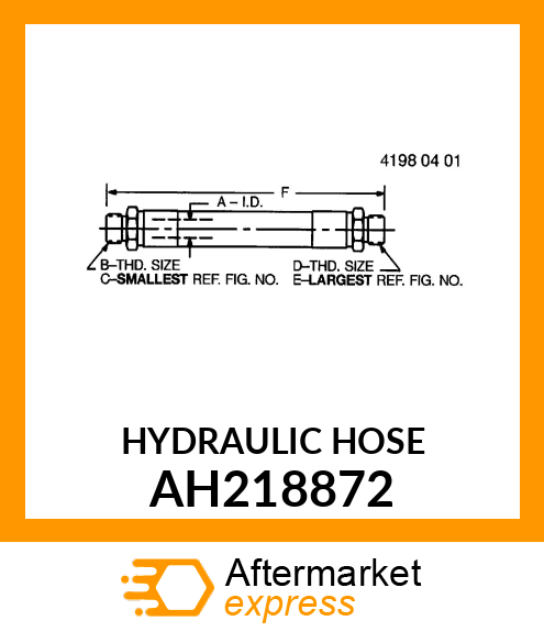 HYDRAULIC HOSE AH218872