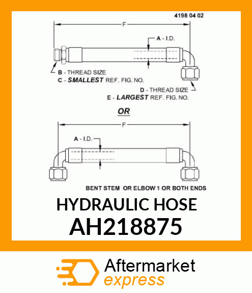 HYDRAULIC HOSE AH218875