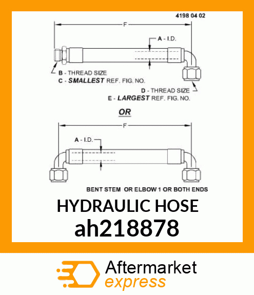 HYDRAULIC HOSE ah218878