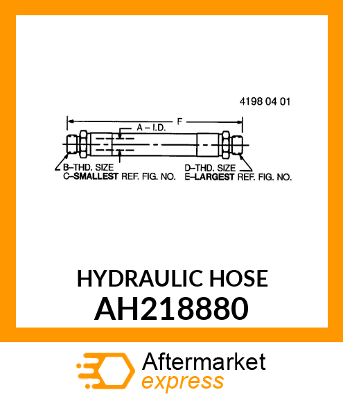 HYDRAULIC HOSE AH218880