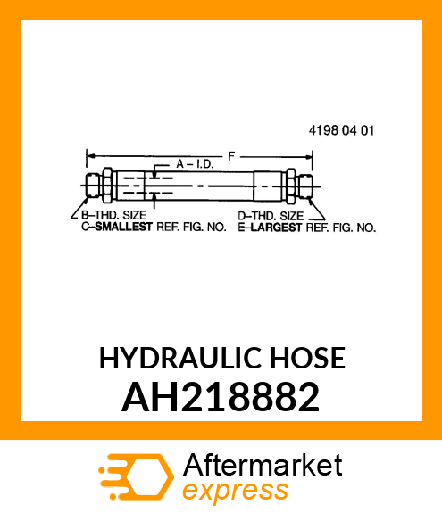 HYDRAULIC HOSE AH218882