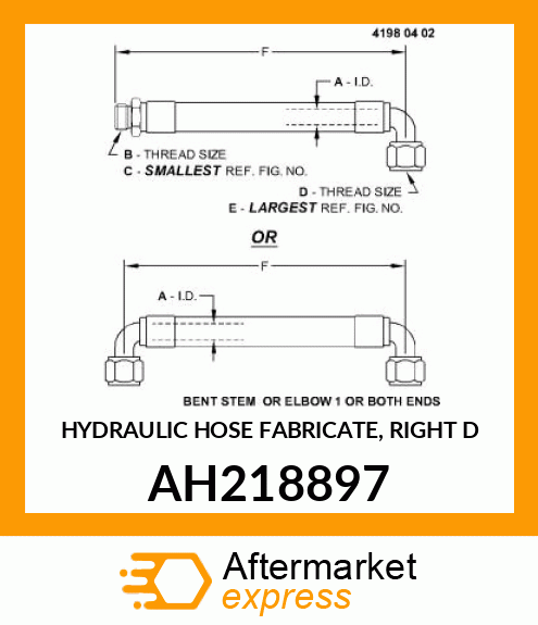 HYDRAULIC HOSE AH218897