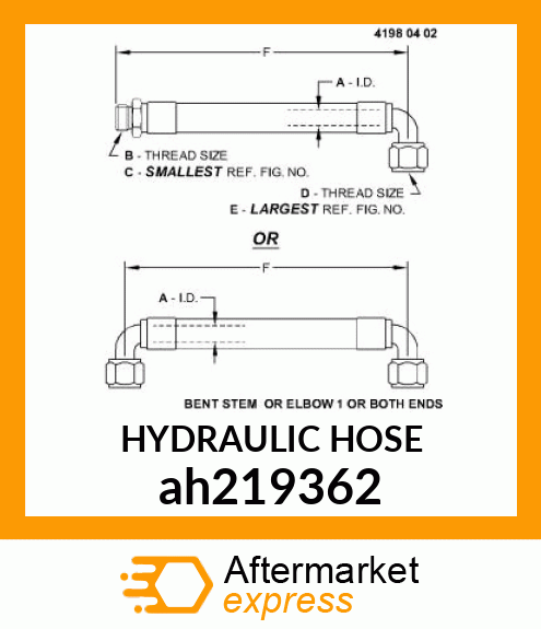 HYDRAULIC HOSE ah219362