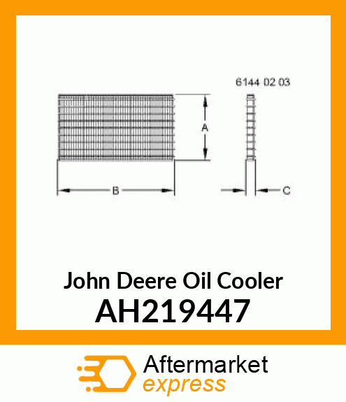 OIL COOLER, HYDRO AND GEARCASE AH219447