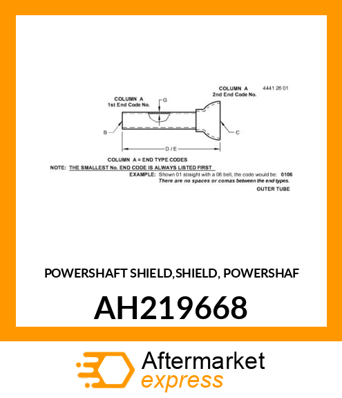 POWERSHAFT SHIELD,SHIELD, POWERSHAF AH219668