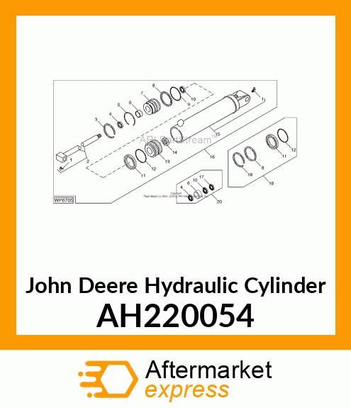 HYDRAULIC CYLINDER, 56X32 AH220054