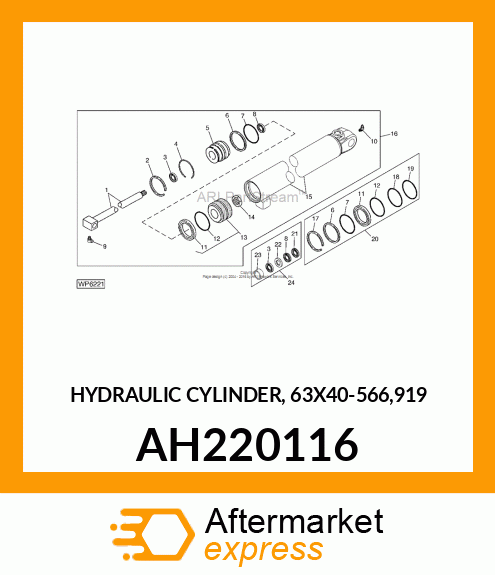 HYDRAULIC CYLINDER, 63X40 AH220116