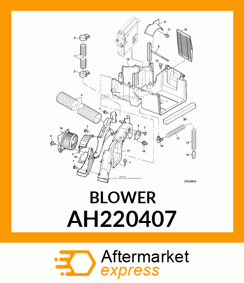 MOTOR, ASSY, RECIRC W/FAN AH220407