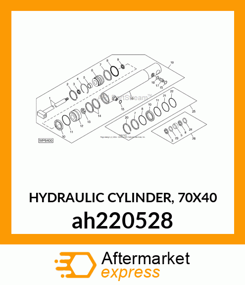 HYDRAULIC CYLINDER, 70X40 ah220528