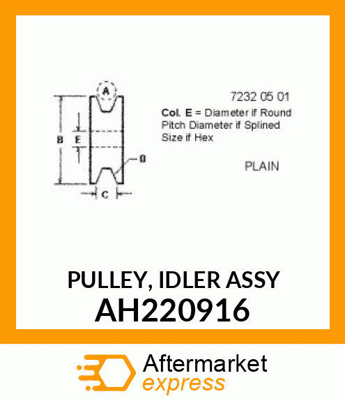 PULLEY, IDLER ASSY AH220916