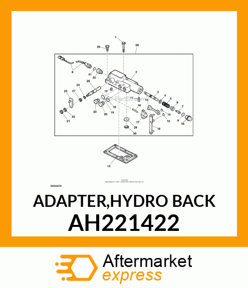 ADAPTER,HYDRO BACK AH221422