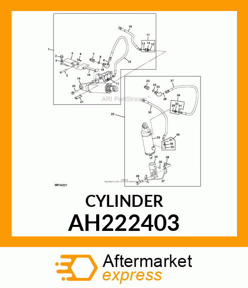 HYDRAULIC CYLINDER, 80X40 AH222403