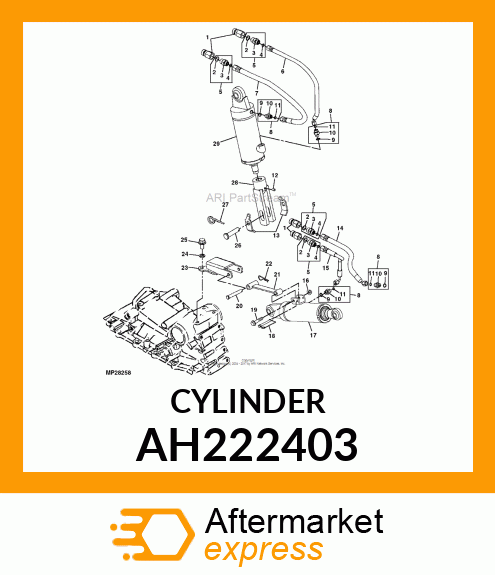 HYDRAULIC CYLINDER, 80X40 AH222403