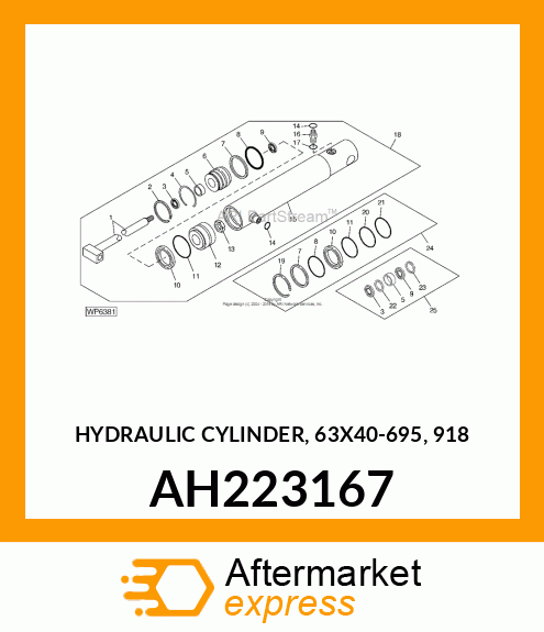 HYDRAULIC CYLINDER, 63X40 AH223167