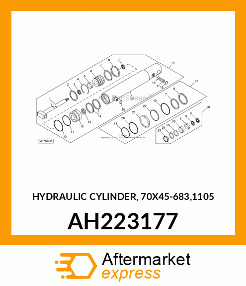 HYDRAULIC CYLINDER, 70X45 AH223177