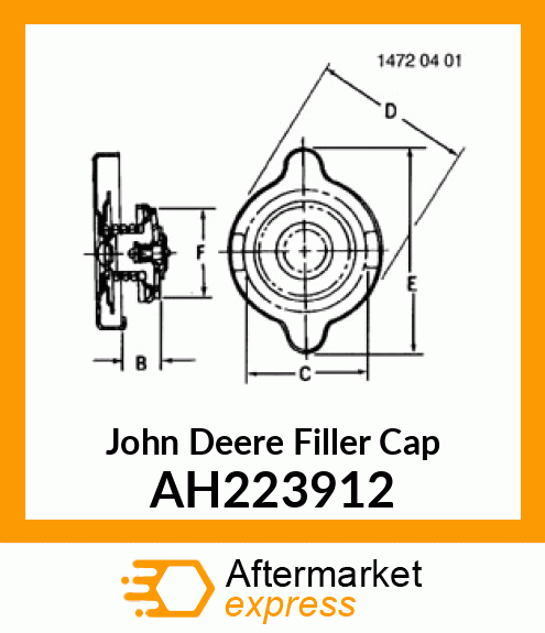 FILLER CAP, RADIATOR, RIGID AH223912