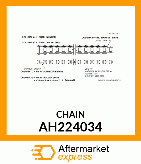 ROLLER CHAIN, CHAIN AH224034